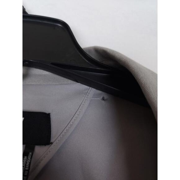 Dkny Women's Oversized Stretch Linen-Blend Blazer Sharkskin Grey Medium NWT - Picture 2 of 5